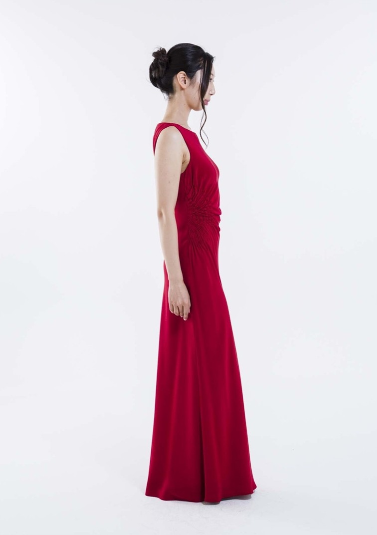 ウエスト縫製デザインロングドレス 1 