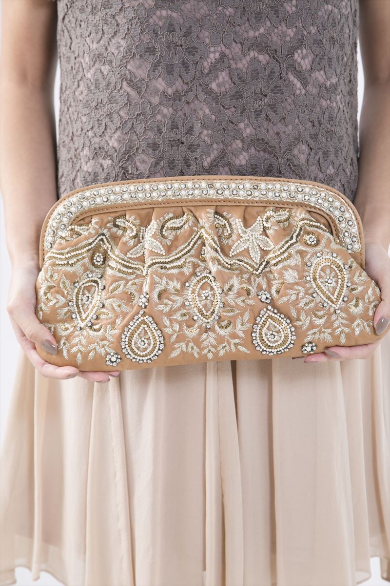 ビーズ刺繍クラッチバッグ レンタルドレスのdressy ドレッシー