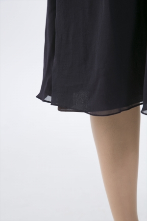 GRACE CONTINENTALのスパンコール切替ドレス ブラック
