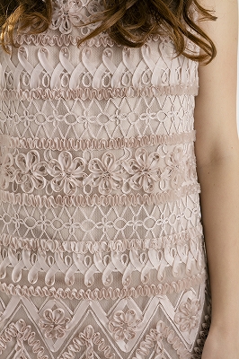 MARIKO KOHGAの立体花柄刺繍 ノースリーブドレス