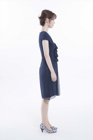 TADASHI SHOJIのフロントピンタックドレス